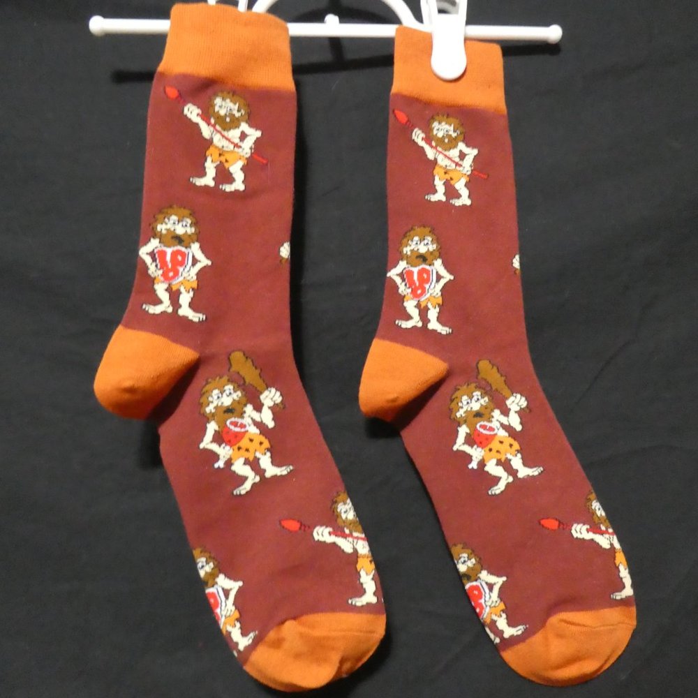 CAPTAIN CAVEMAN | Dress Socks | Novelty | Fun | Business | BNWOT